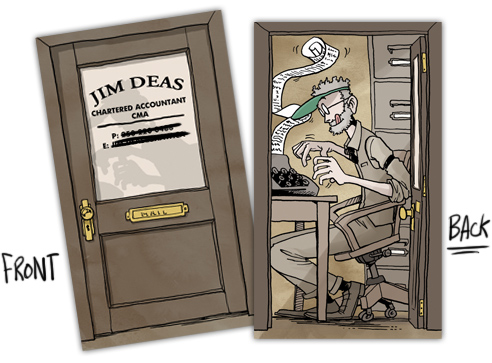 deas illustration buisness card