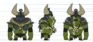 Mike Deas illustration Tiny Realms Mobile Action Strategy game Orcs