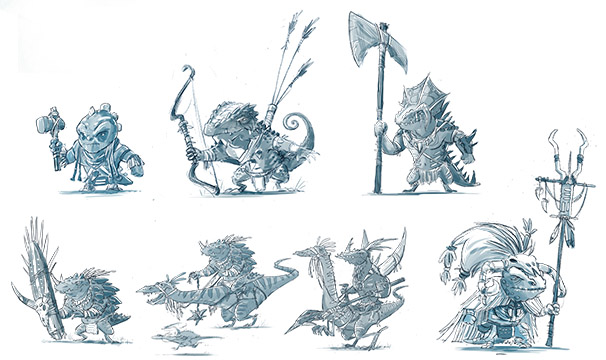 Mike Deas Concept art Tiny Realms Mobile Action Strategy game Tegu
